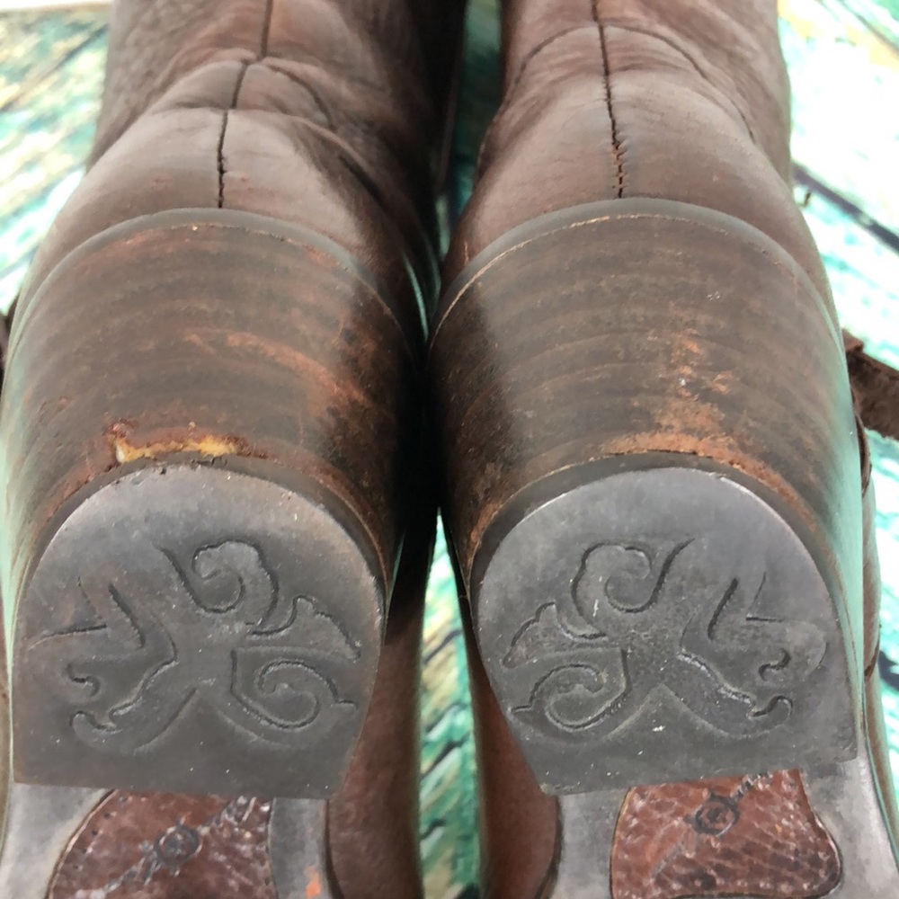SH97 - Born Crown Tall Leather Boots Women’s 8 - Picture 7 of 8